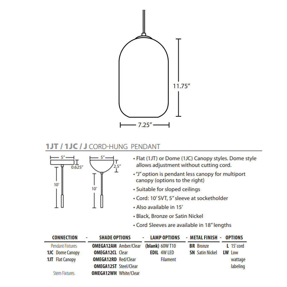 Besa Lighting Omega 12 Pendant Light