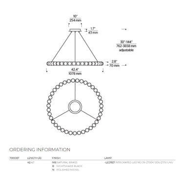 Orbet 42 Chandelier | Visual Comfort Modern