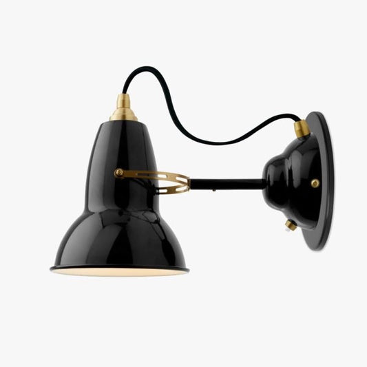 Anglepoise Original 1227 Brass Wall Light - Jet Black