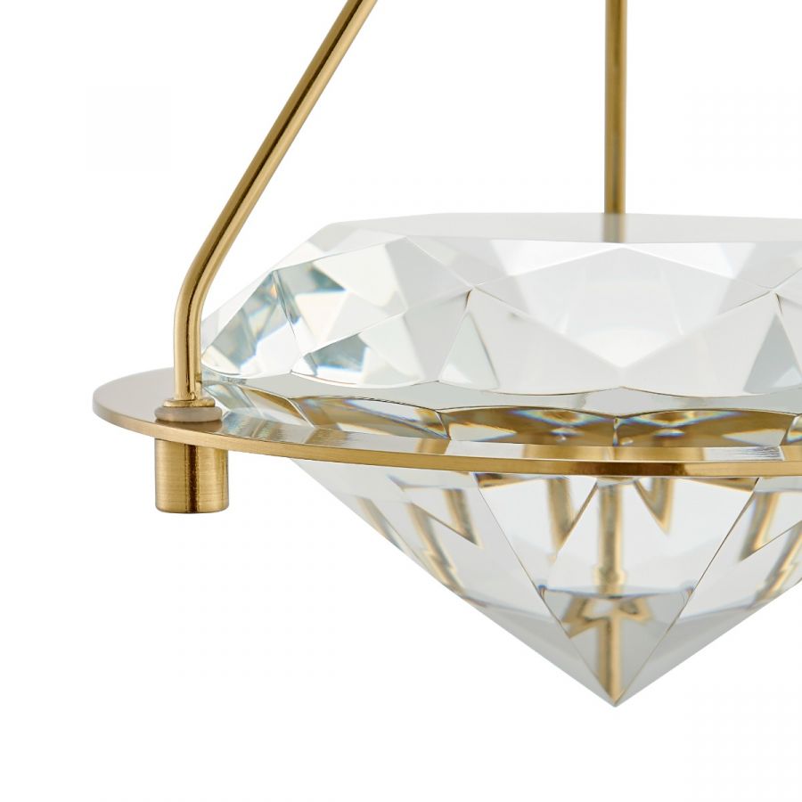 Finesse Decor Hollywood Diamond 1 Light Pendant - Gold