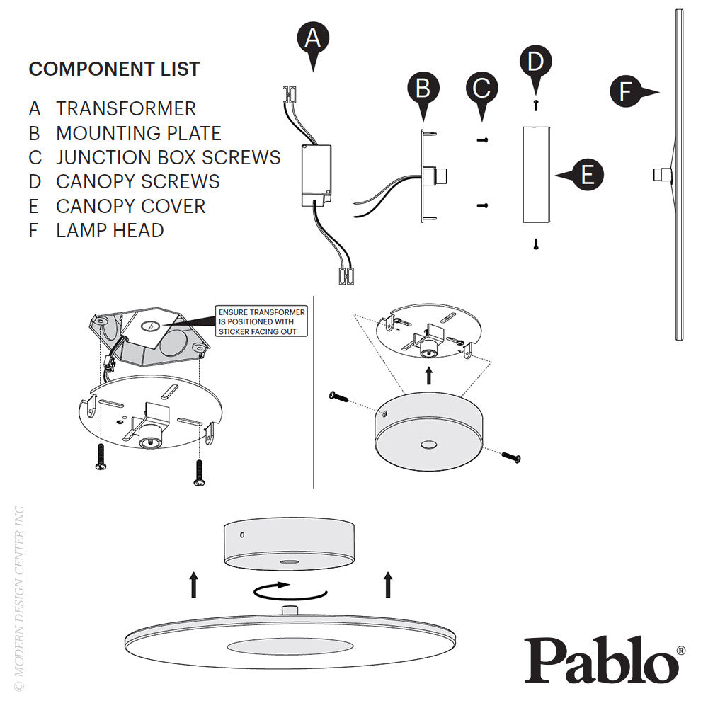 Pablo Designs Circa Ceiling Flush LED | Pablo Design | LoftModernCirca Flat Panel Flushmount | Pablo Designs - Modern Ceiling Light 5