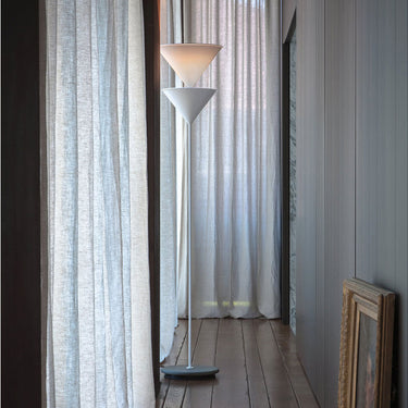 Anodic bronze Pascal floor lamp with integrated 24W LED and two E27 bulbs
