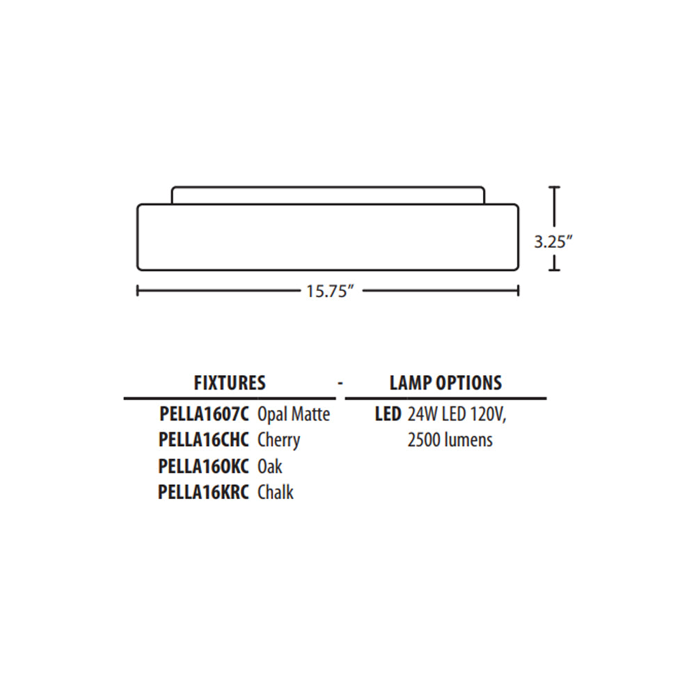 Besa Lighting Pella 16 Ceiling Light