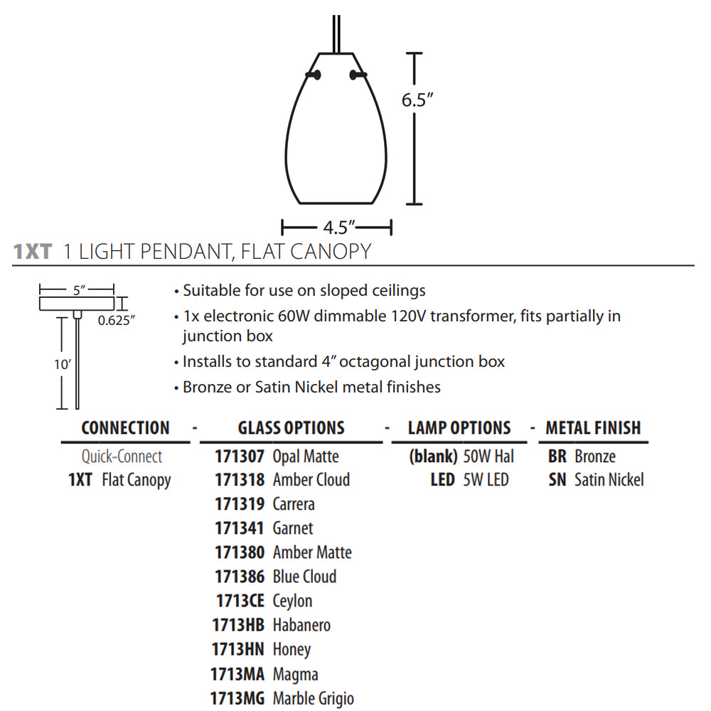 Besa Lighting Pera 6 Pendant Light