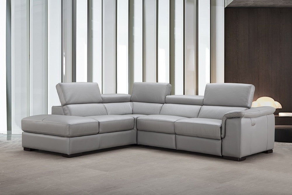Perla Leather Sectional Sofa LHF Chaise by JM
