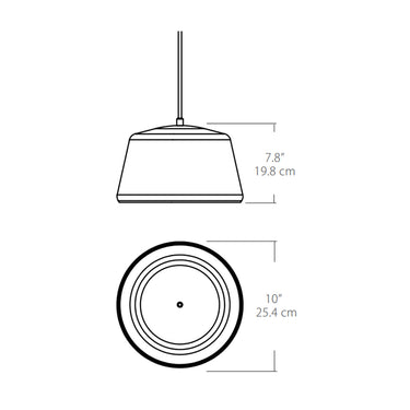 BlackJack Lighting Pillbox 10" Pendant Light