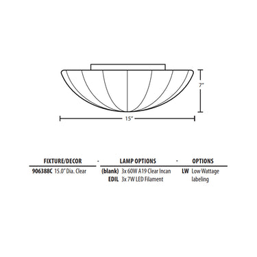 Besa Lighting Pinta 15 Ceiling Light