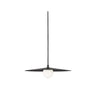 Pirlo mid-century modern pendant light with matte black finish disc