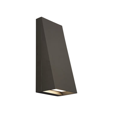 Sean Lavin Pitch 12 sconce casting warm 3000K LED downlight on exterior wall.