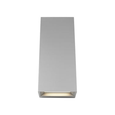 Visual Comfort Pitch 12 outdoor sconce shown for scale next to entryway door.