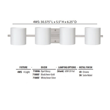 Besa Lighting Pogo 4 Bath Light
