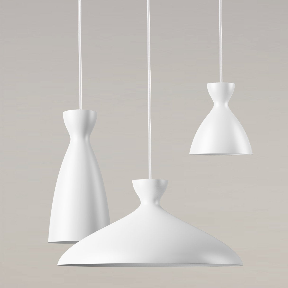Pretty - Wide White Pendant Light of Nyta