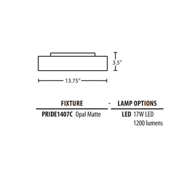 Besa Lighting Pride 14 Ceiling Light