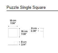 Lodes Puzzle Single Square Wall Ceiling Light