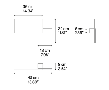 Lodes Puzzle Square And Rectangle Wall Ceiling Light
