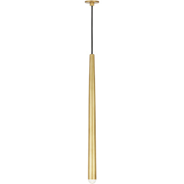 Visual Comfort Pylon 1-Light Natural Brass LED Pendant for Modern Homes 700TRSPPYL1RNB-LED930.