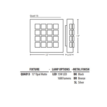 Besa Lighting Quad 13 Wall Light