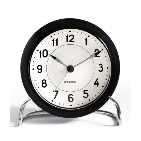 Station Alarm Clock Black of Arne Jacobsen