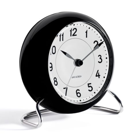 Station Alarm Clock Black of Arne Jacobsen