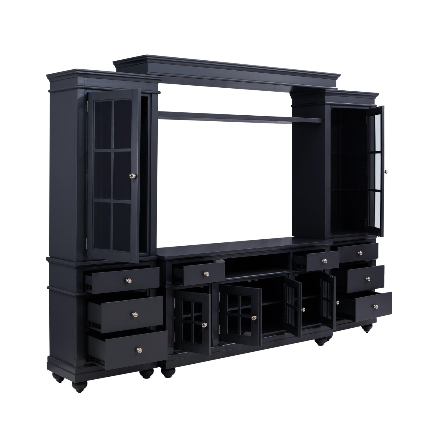 Tov Furniture Hampton Charcoal Entertainment Center for TVs up to 65"
