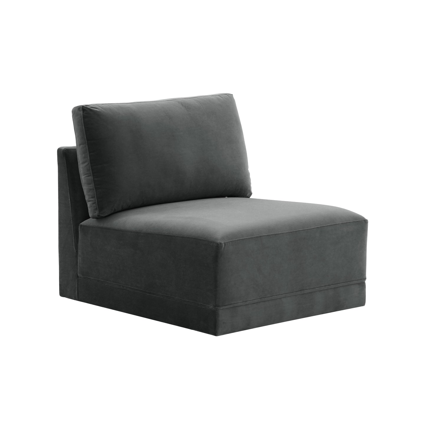 Tov Furniture Willow Charcoal Armless Chair