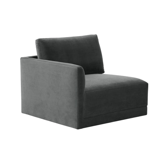 Tov Furniture Willow Charcoal LAF Corner Chair