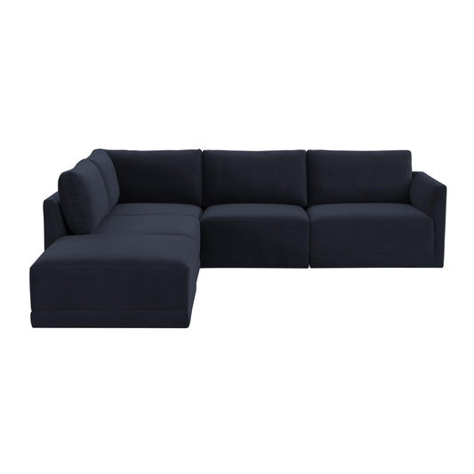 Tov Furniture Willow Navy Modular LAF Sectional