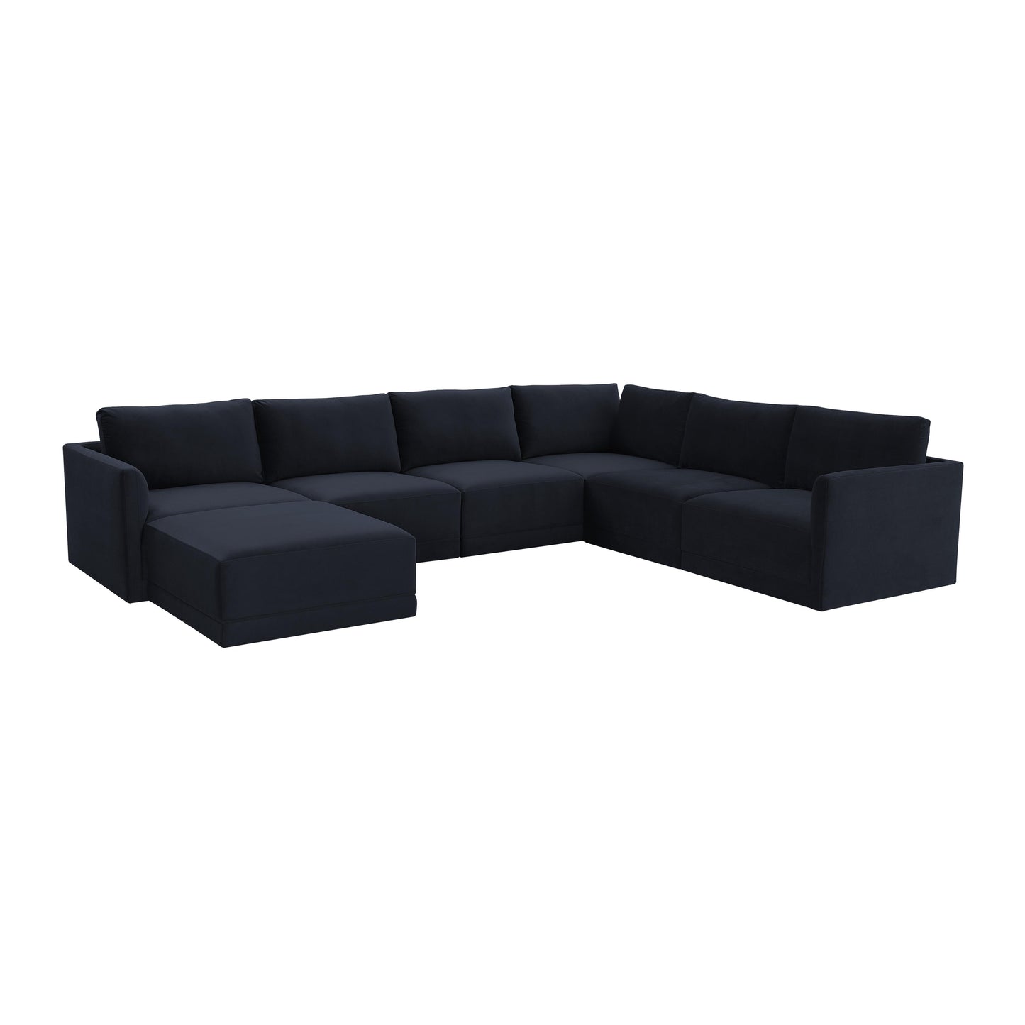 Tov Furniture Willow Navy Modular Large Chaise Sectional