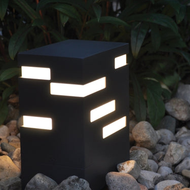 Durable aluminum 8-inch outdoor path light with LED glow, ideal for upscale landscape lighting