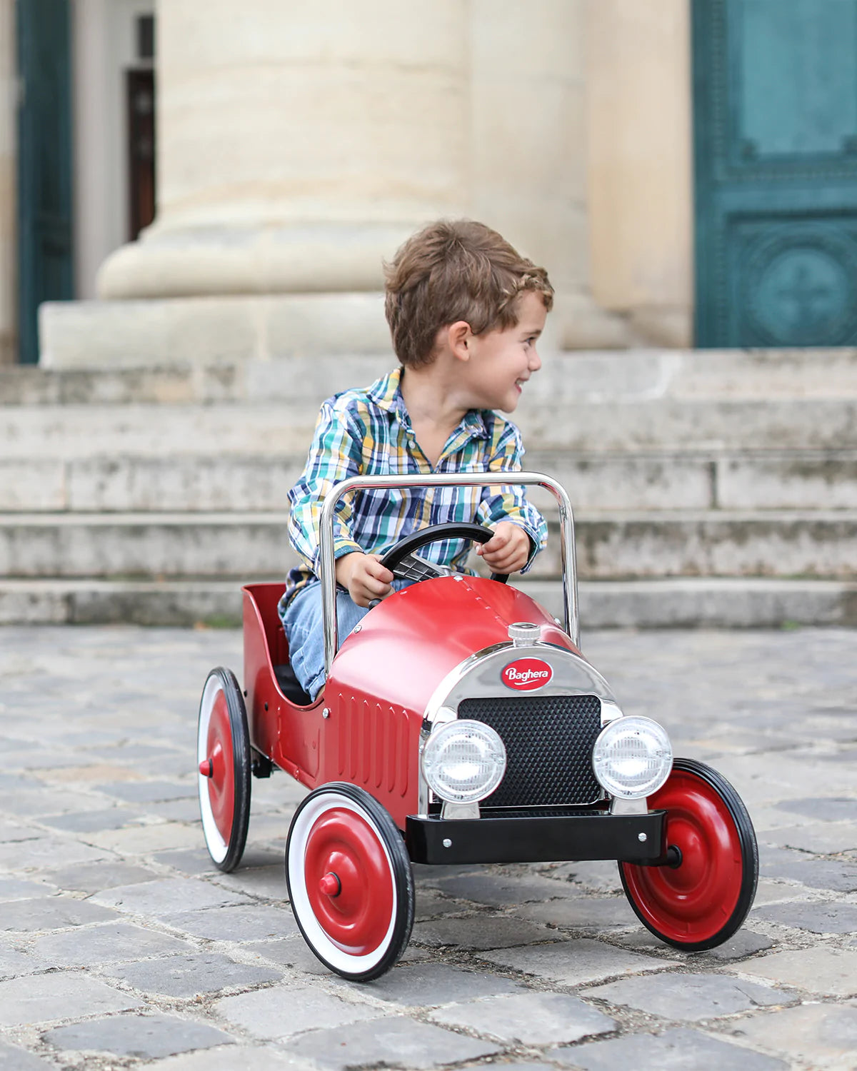 pedal carriage Baghera 30s-Style Classic Ride-On Car, Red Size:Adult | ONE SIZE Behr Klappkescher Octaplus (gummiert) riding comfort solo product