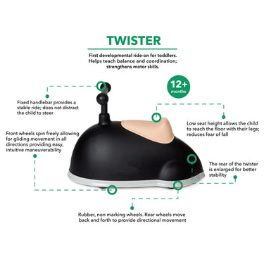 Baghera Ride-On Twister Black
