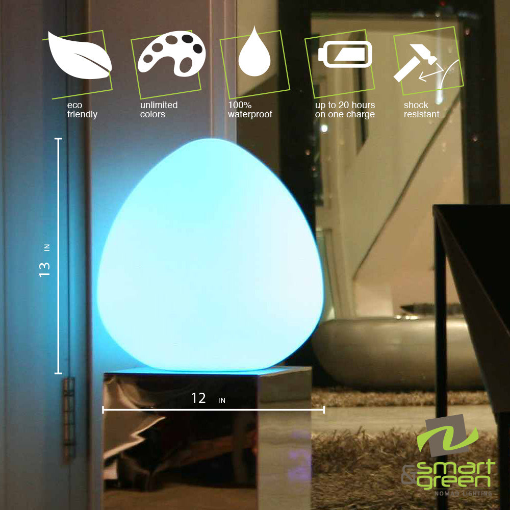 Rock LED Cordless Lamp by Smart & Green - LoftModern