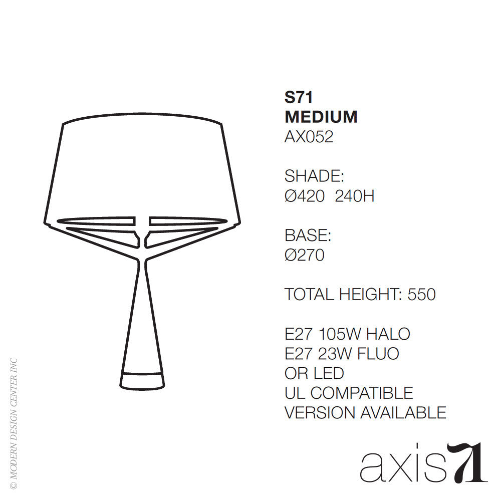 Axis 71 S71 Table Lamp Medium | Axis 71 | LoftModern