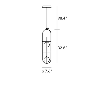 FontanaArte Setareh Medium 2 Diffuser Suspension Light
