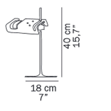 Modern mid-century desk lamp Spider by Oluce with adjustable light direction
