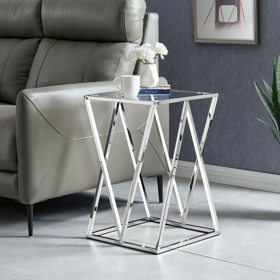 Finesse Decor Square LED Side Table - Small
