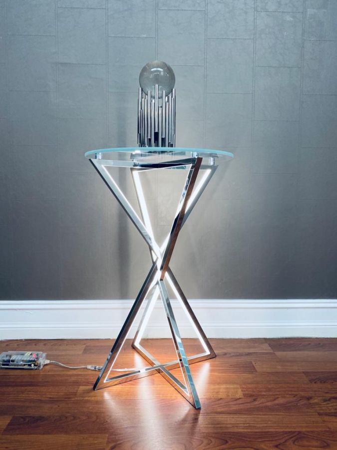 Finesse Decor LED Side Table - Round, Small