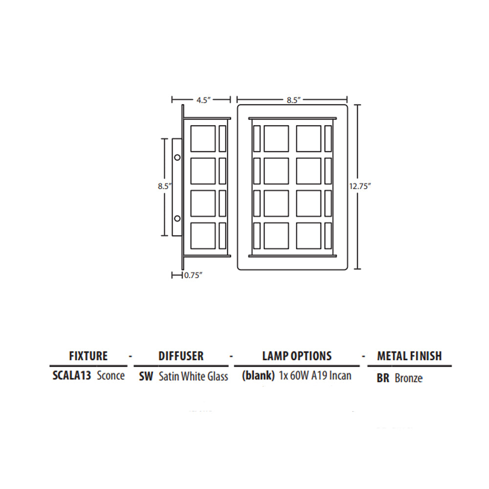 Besa Lighting Scala 13 Wall Light