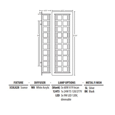 Besa Lighting Scala 28 Wall Light