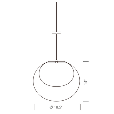 Mayuhana 2 Oval Pendant Light of Yamagiwa