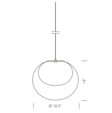 Mayuhana 2 Oval Pendant Light of Yamagiwa