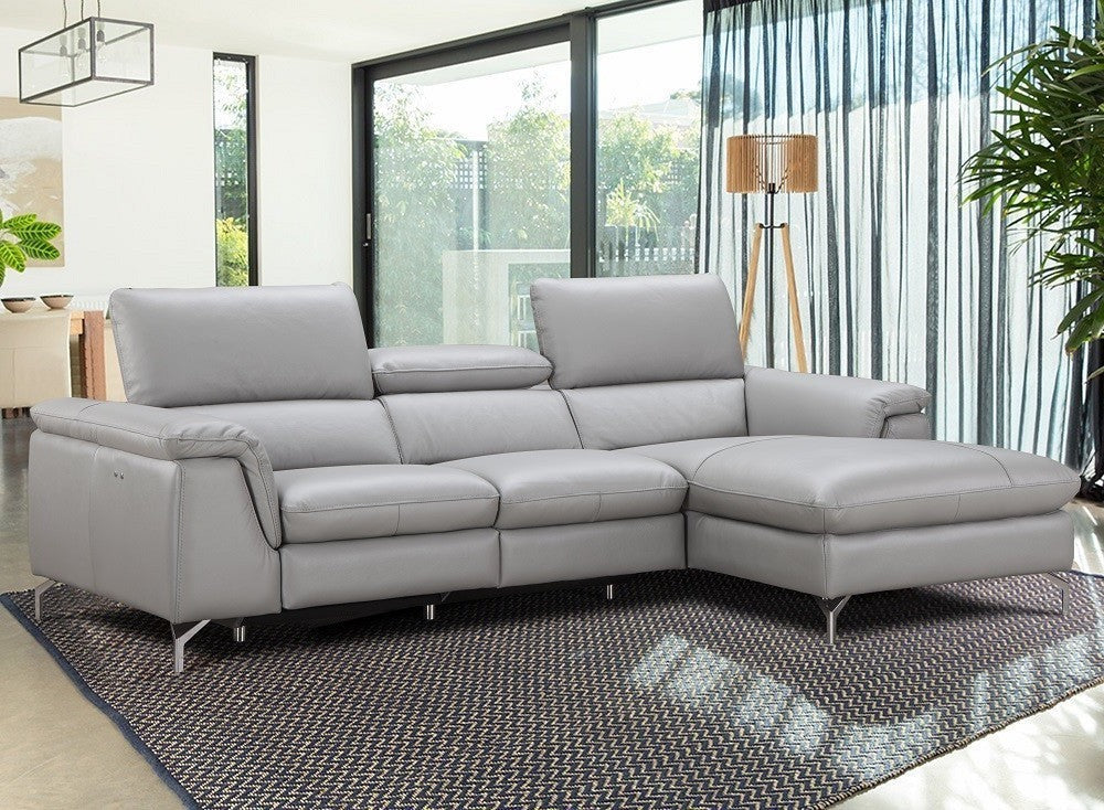 Serena Leather Sectional Sofa RHF Chaise by JM