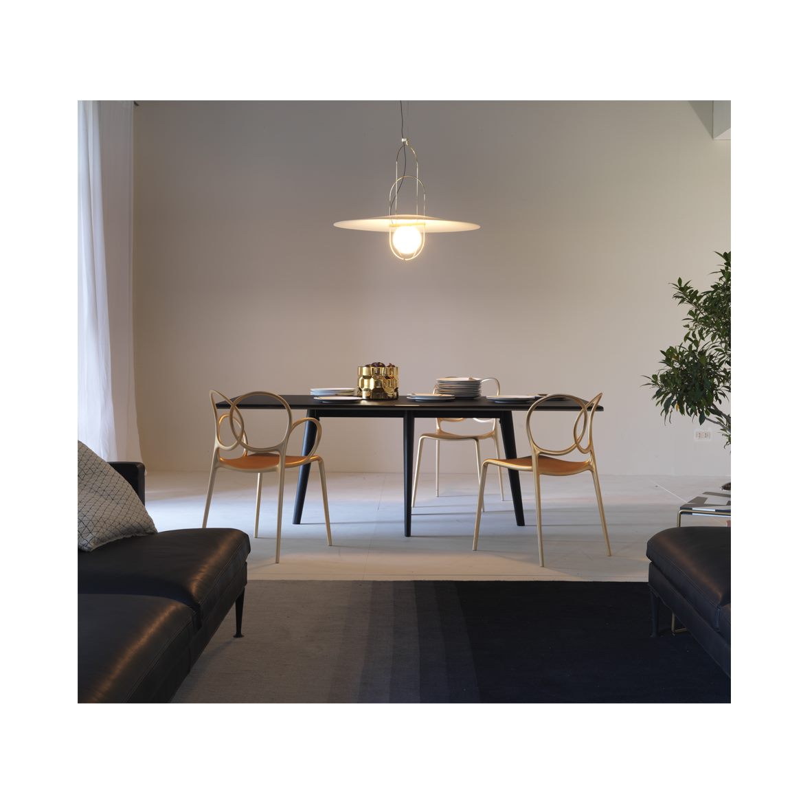 FontanaArte Setareh Small Glass Diffuser Suspension Light
