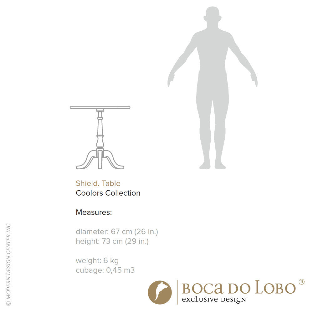 Boca do Lobo Shield Side Table Coolors Collection | Boca do Lobo | LoftModern