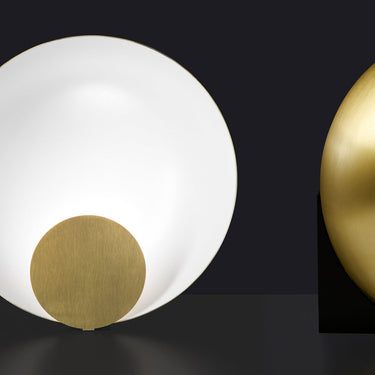 Oluce Siro 288 table lamp providing indirect LED light for hotel rooms
