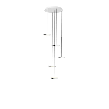 Sky Solo 5-Pendant LED Chandelier – Modern Dim-to-Warm Lighting by Pablo Designs - image 2