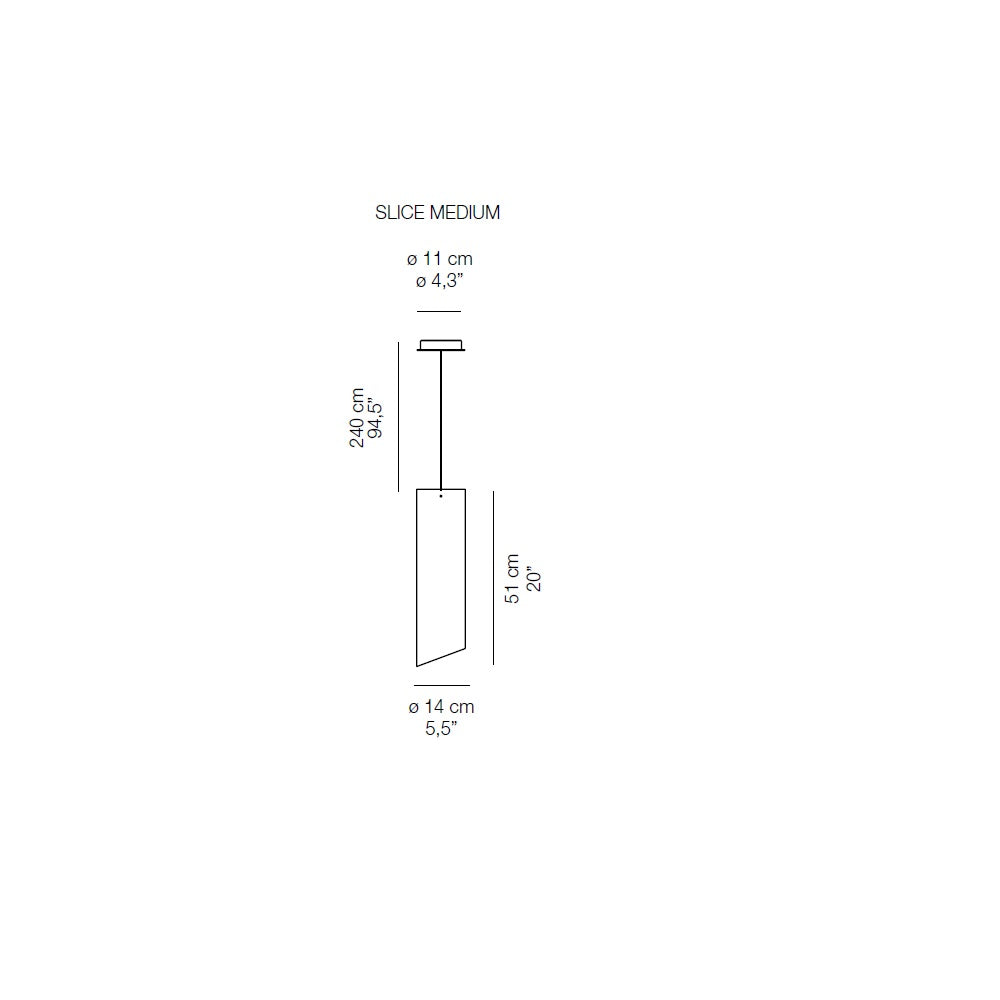 Slice Pendant Light Medium by Karboxx