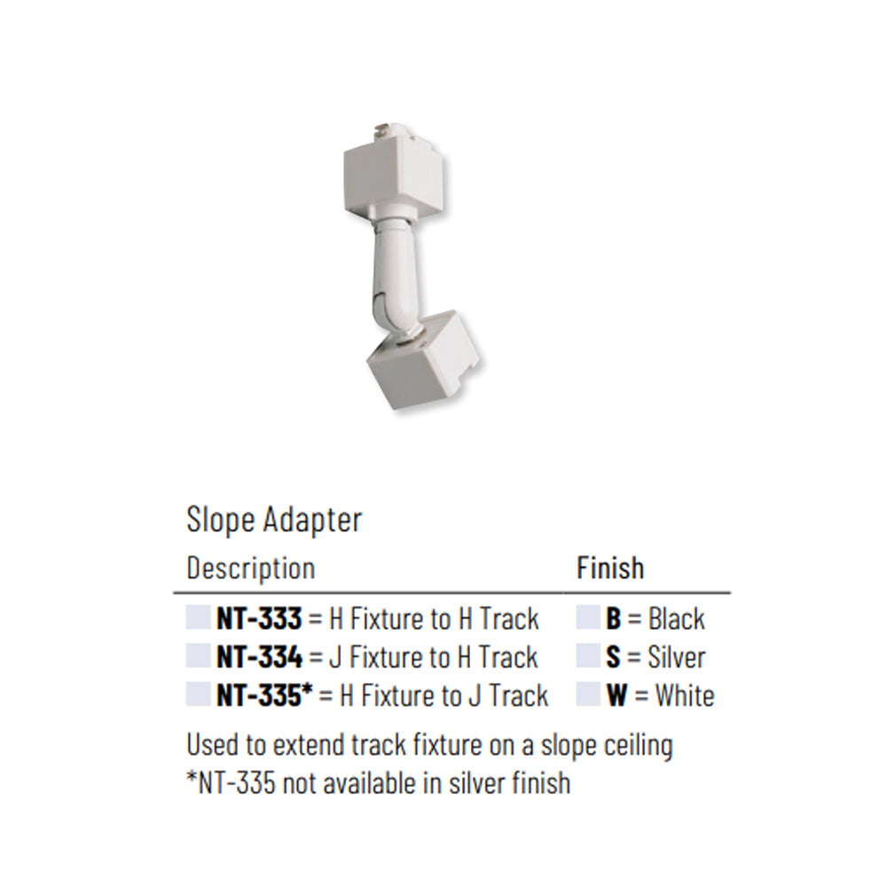 Nora Lighting Slope Adapter for Nora Lighting Track Fixtures