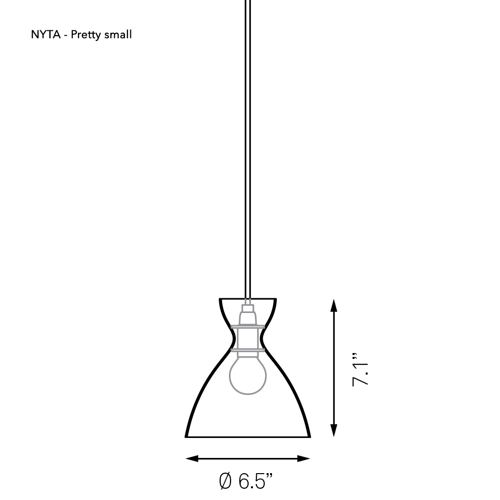 Pretty - Small White Pendant Light of Nyta