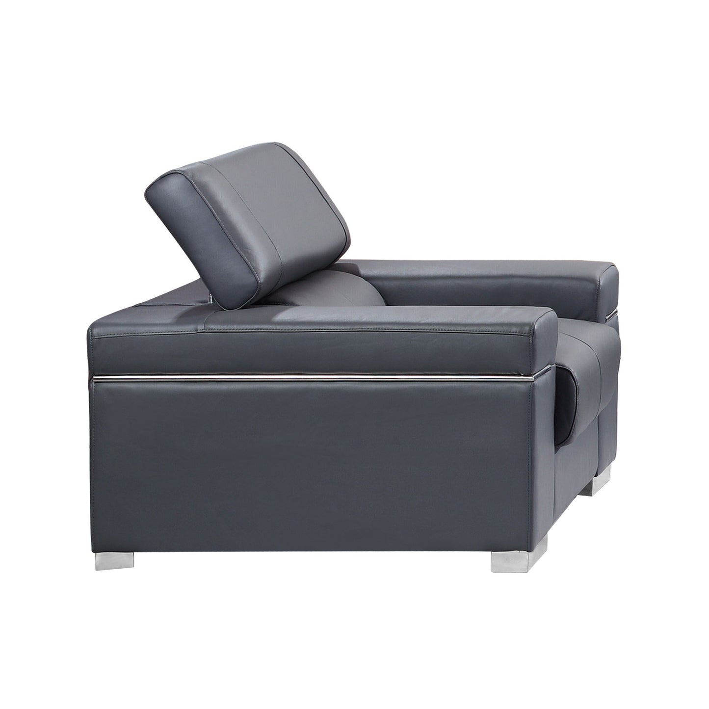 Soho Chair Grey Leather by JM